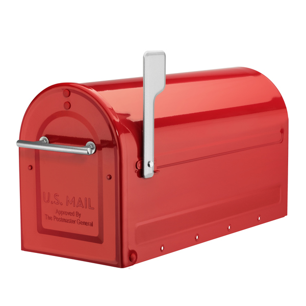 Architectural Mailboxes Boulder Post Mount Mailbox Red 7900-7R-SR